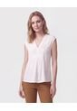 Blusa Con Alforjas Y Escote En V Mujer  Para Mujer Blanco Patprimo de Patprimo