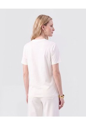 Camiseta Con Bordado De Cordón Para Mujer  Para Mujer Blanco Patprimo