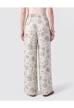 Pantalón Fluido Con Elástico Para Mujer  Para Mujer Verde Patprimo