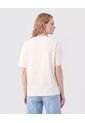 Camiseta Con Aplique Tejido Para Mujer  Para Mujer Crema Patprimo de Patprimo