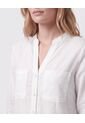 Blusa Manga Larga Con Escote En V Para Mujer  Para Mujer Blanco Patprimo de Patprimo