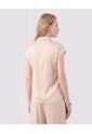 Blusa Unicolor De Manga Corta Mujer  Para Mujer Rosa Patprimo de Patprimo