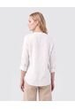 Blusa Manga Larga Con Escote En V Para Mujer  Para Mujer Blanco Patprimo de Patprimo