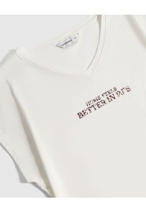 Pijama Short Con Cuello En V Para Mujer Para Mujer Café Patprimo