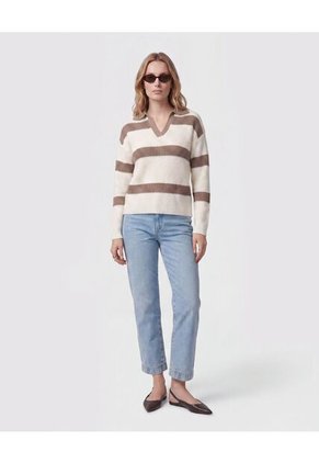 Saco Tejido Tipo Polo Para Mujer Para Mujer Blanco Patprimo