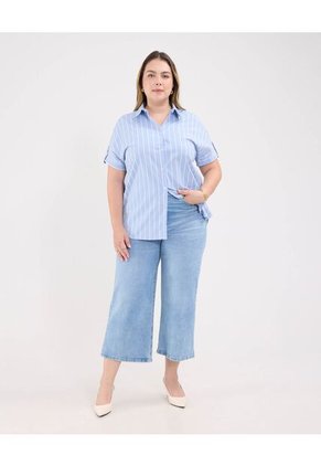 Camisa Para Mujer Manga Corta Color Azul Marca Patprimo #14010195