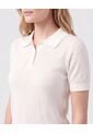 Polo Manga Corta Cuello Tejido Para Mujer  Para Mujer Blanco Patprimo de Patprimo