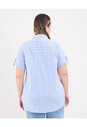 Camisa Para Mujer Manga Corta Color Azul Marca Patprimo #14010195