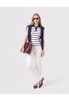 Polo Manga Corta Con Bordado Para Mujer  Para Mujer Blanco Patprimo