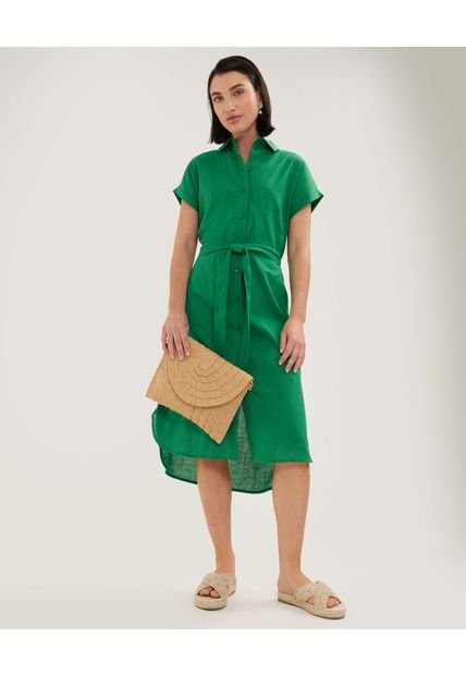 Vestido Para Mujer Manga Corta Color Verde Marca Patprimo #30170959