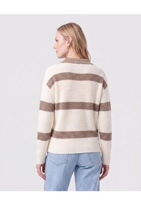 Saco Tejido Tipo Polo Para Mujer Para Mujer Blanco Patprimo