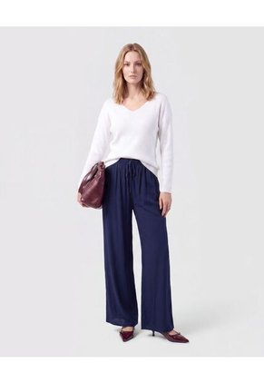 Saco Tejido En Rib Con Cuello En V Para Mujer Para Mujer Blanco Patprimo