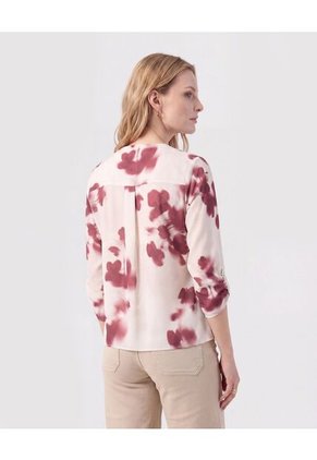 Blusa Manga 3/4 De Cuello Recto Para Mujer Para Mujer Crema Patprimo