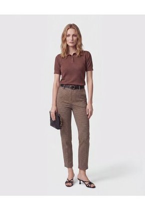 Pantalón Chino Con Pasadores Para Mujer Para Mujer Café Patprimo