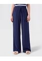Pantalón De Bota Ancha Con Cordón Para Mujer  Para Mujer Azul Patprimo de Patprimo