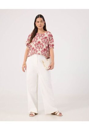 Blusa Para Mujer Manga Corta Color Crema Marca Patprimo #14121395