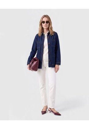 Polo Texturizada Cuello En Contraste Mujer  Para Mujer Blanco Patprimo