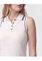 Polo Texturizada Cuello En Contraste Mujer  Para Mujer Blanco Patprimo de Patprimo