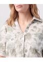 Camisa Manga Corta Con Dobladillo Mujer  Para Mujer Verde Patprimo de Patprimo