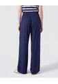 Pantalón De Bota Ancha Con Cordón Para Mujer  Para Mujer Azul Patprimo de Patprimo