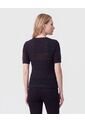 Camiseta De Punto Calado Para Mujer  Para Mujer Negro Patprimo de Patprimo