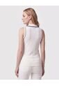 Polo Texturizada Cuello En Contraste Mujer  Para Mujer Blanco Patprimo de Patprimo