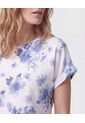 Blusa De Cuello Redondo Y Manga Corta Mujer  Para Mujer Blanco Patprimo de Patprimo