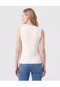 Camiseta De Punto Con Textura Para Mujer  Para Mujer Beige Patprimo de Patprimo