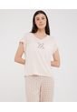 Pijama Mujer Patprimo  Rosado Viscosa de Patprimo