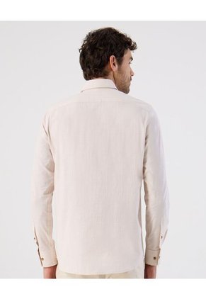 Camisa  Para Hombre Manga Larga Con Bolsillo Cuello C Color Beige Marca Patprimo #44017309