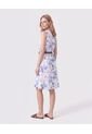 Vestido Midi Con Cinturón Mujer  Para Mujer Azul Patprimo de Patprimo