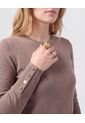 Saco Cuello Redondo Con Botones En Puños  Para Mujer Café Patprimo de Patprimo
