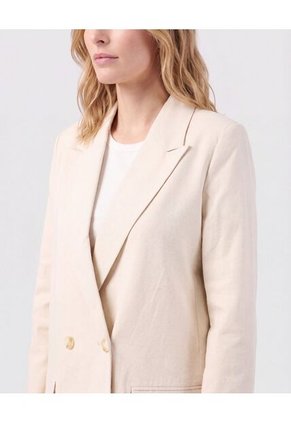 Blazer De Doble Botonadura Para Mujer Para Mujer Beige Patprimo