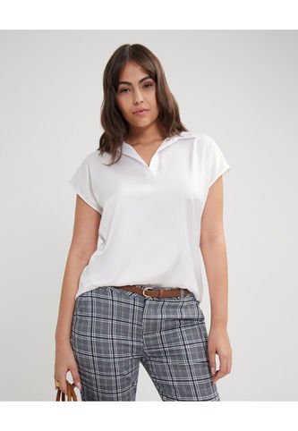 Blusa Para Mujer Manga Corta Color Blanco Marca Patprimo #30123344 Patprimo