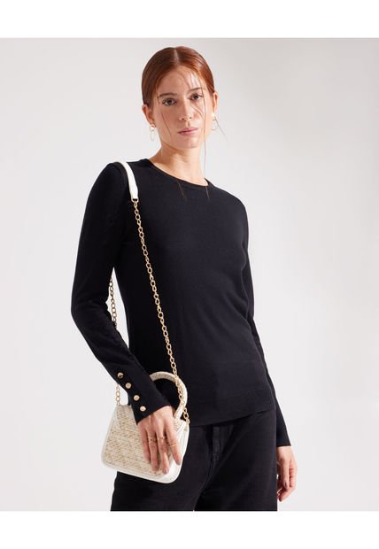 Saco Para Mujer Cuello Redondo Color Negro Marca Patprimo #30330551