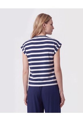 Camiseta Manga Rodada Para Mujer Para Mujer Azul Patprimo