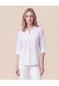 Blusa Con Escote En V Y Manga 3/4 Mujer  Para Mujer Blanco Patprimo de Patprimo