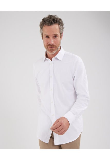 Camisa Para Hombre Manga Larga Sin Bolsillo Color Blanco Marca Patprimo #44012952
