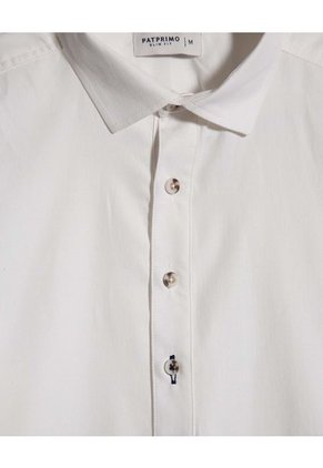 Camisa Para Hombre Manga Corta Sin Bolsillo Color Blanco Marca Patprimo #44013004