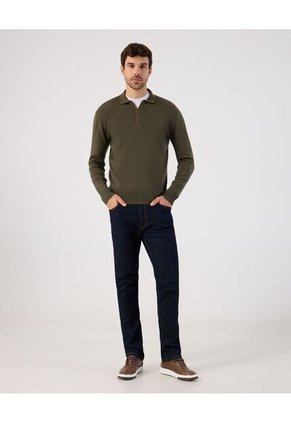 Saco  Para Hombre Cuello Alto O Cuello Tortuga Color Verde Marca Patprimo #44330246