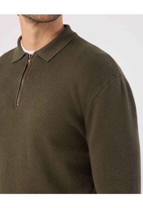 Saco  Para Hombre Cuello Alto O Cuello Tortuga Color Verde Marca Patprimo #44330246