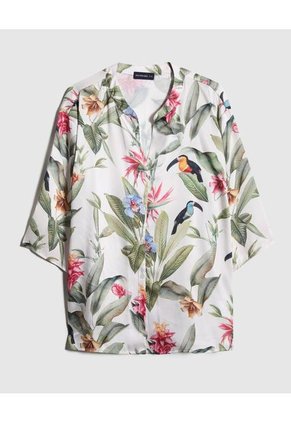 Camisa Para Mujer Manga 3/4 Color Blanco Marca Patprimo #14010187