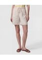 Bermuda Unicolor Con Cordón   Para Mujer Beige Patprimo de Patprimo