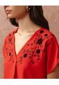 Blusa  Para Mujer Manga Corta Color Rojo Marca Patprimo #30123644 de Patprimo