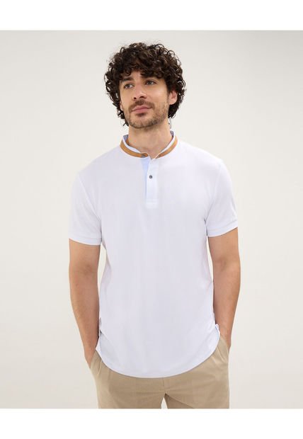 Polo Para Hombre Cuello Mao Sin Bolsillo Color Azul Claro Marca Patprimo #44112659