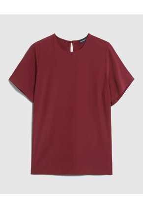 Blusa Para Mujer Manga Corta Color Vino Marca Patprimo #14121397