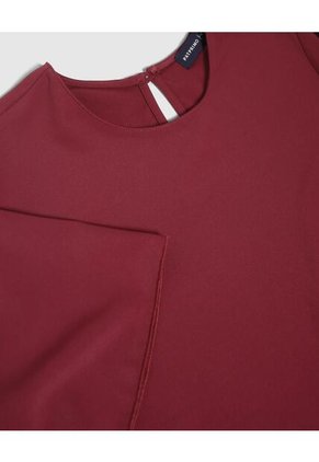 Blusa Para Mujer Manga Corta Color Vino Marca Patprimo #14121397