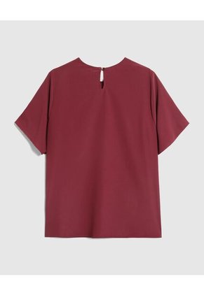 Blusa Para Mujer Manga Corta Color Vino Marca Patprimo #14121397
