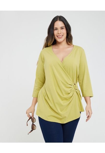 Camiseta Para Mujer Manga 3/4 Color Verde  Marca Patprimo #14091363