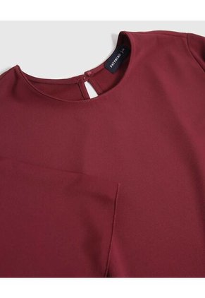 Blusa Para Mujer Manga Corta Color Vino Marca Patprimo #14121397